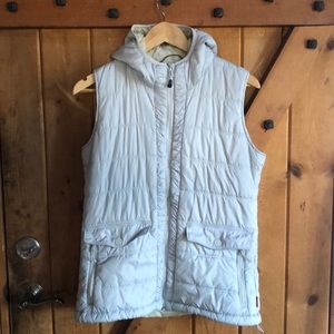Merrell Hooded Insulated Puffy Vest, Med, Ice Blue